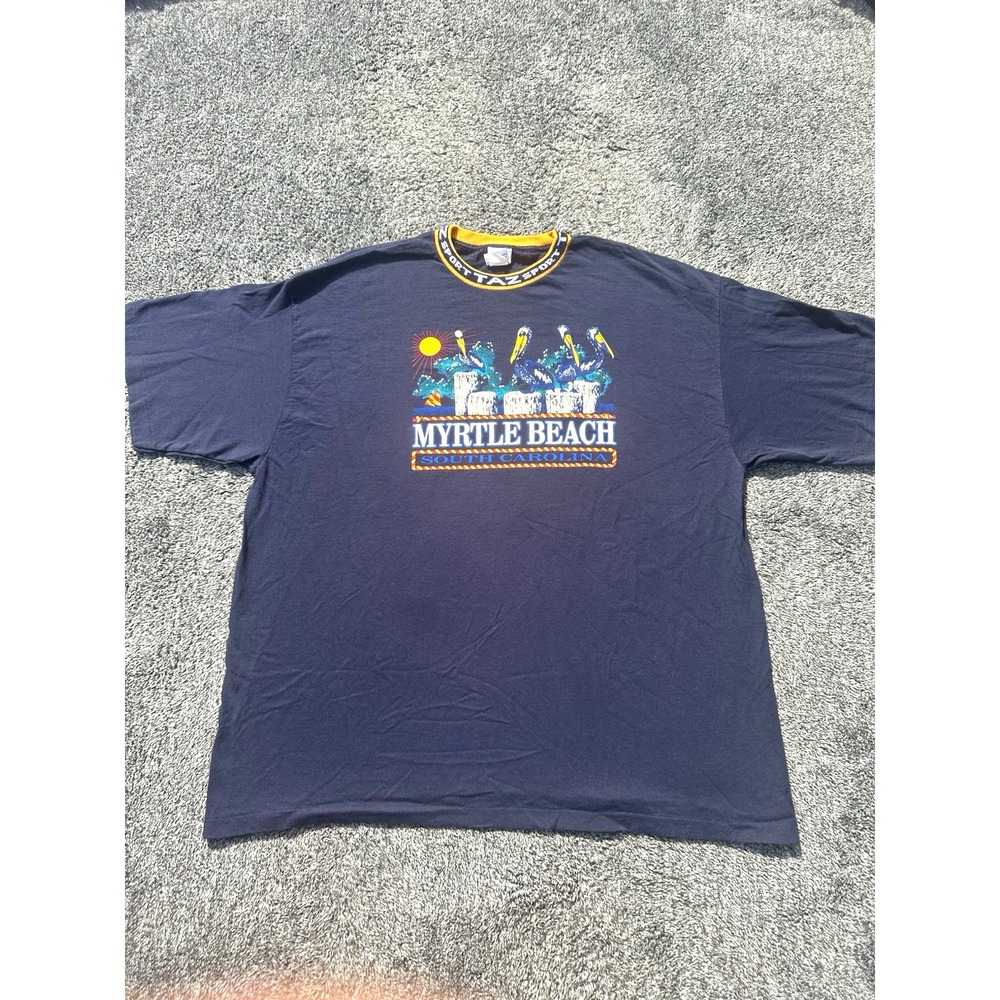 Vintage 1997 Looney Tunes Myrtle Beach T Shirt Large USA Sport Taz Pelican